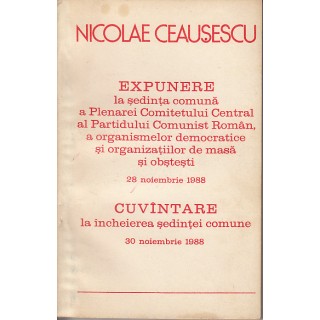 Expunere si cuvintare - Nicolae Ceausescu