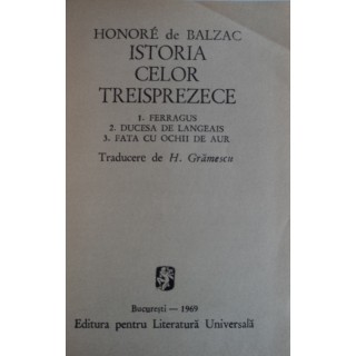 Istoria celor treisprezece - Honore de Balzac