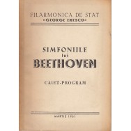 Simfoniile lui Beethoven caiet-program Martie 1961 - Filarmonica de stat George Enescu